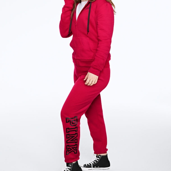 PINK Victoria's Secret Pants - PINK Red & Black Joggers